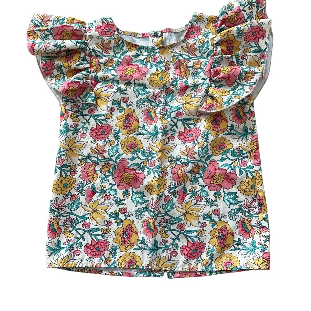 Floral Kids summer outfit short set. - Picture 2 of 5
